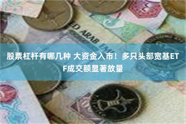 股票杠杆有哪几种 大资金入市！多只头部宽基ETF成交额显著放量